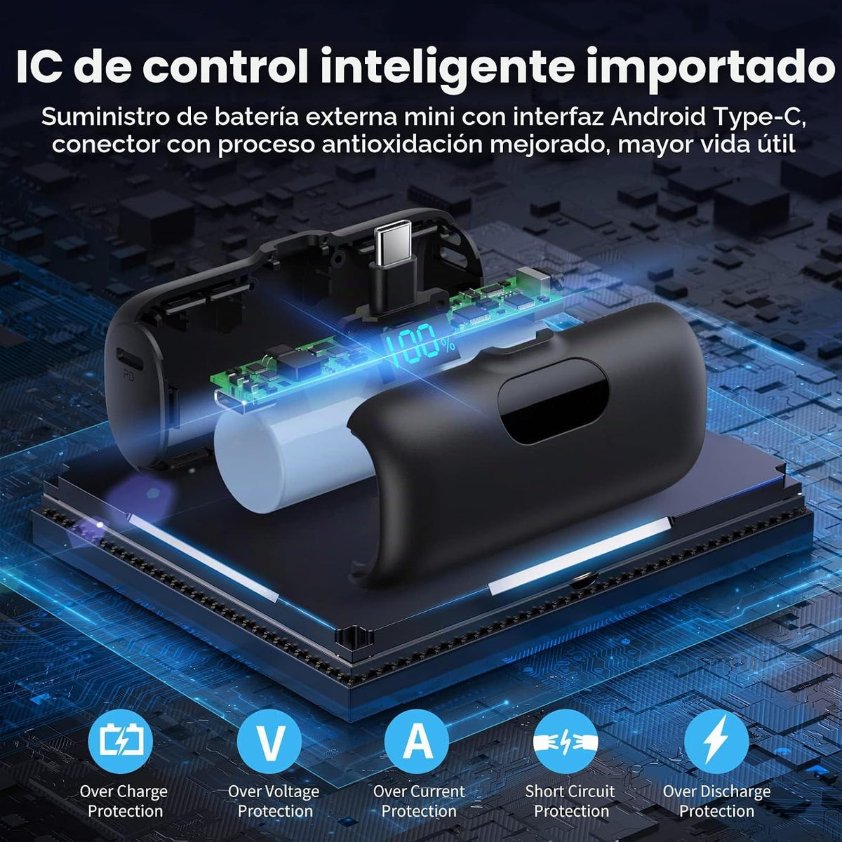 Paquete de 2 cargadores portátiles pequeños para iPhone 18\/17\/16\...