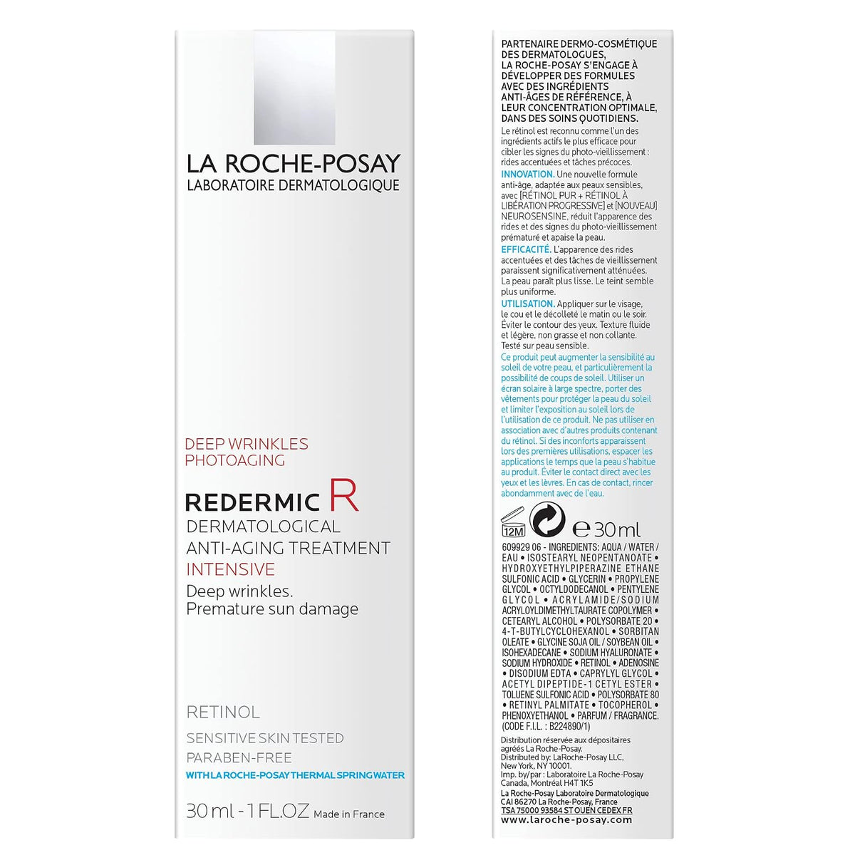 La Roche-Posay Redermic R Retinol Crema facial antienvejecimiento,...