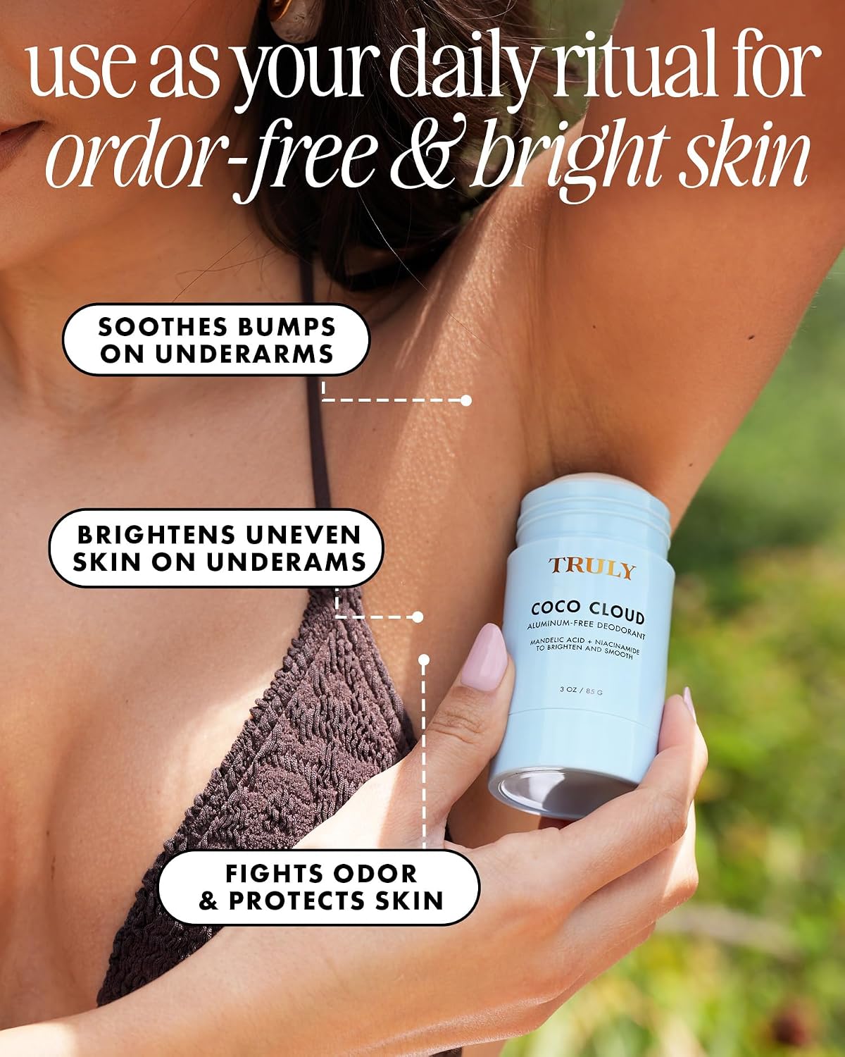 Truly Desodorante Beauty Coco Cloud | Sin aluminio para pieles sens...