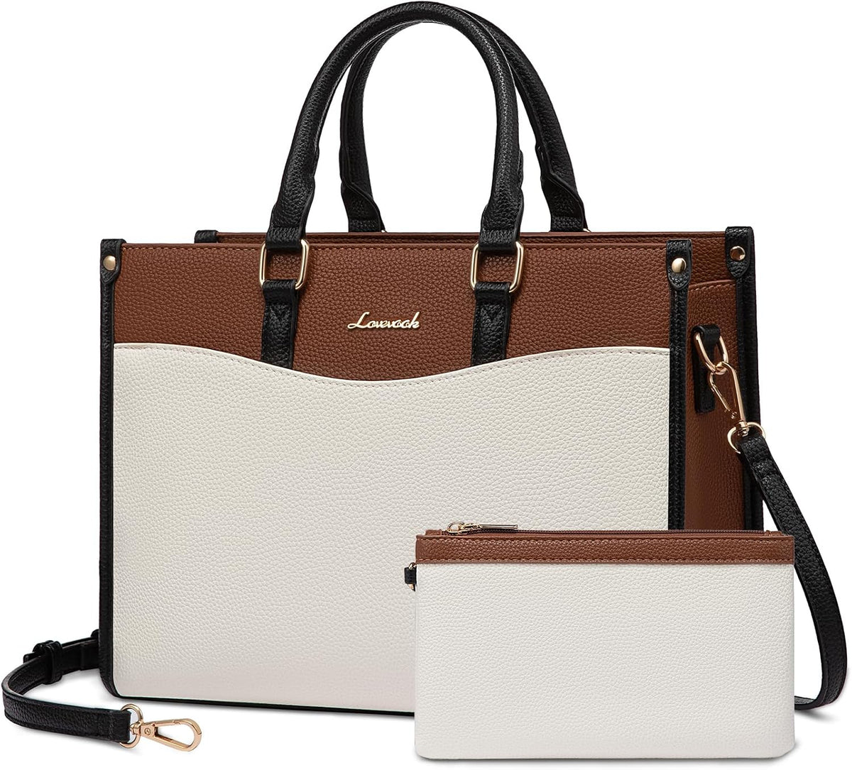 LOVEVOOK Bolsos y bolsos de mano para mujer, elegante bolso de homb...