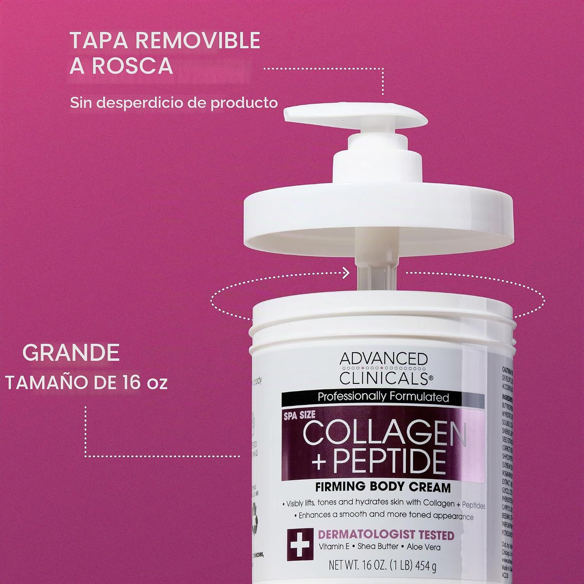 Advanced Clinicals Péptidos de colágeno loción corporal reafirmante...