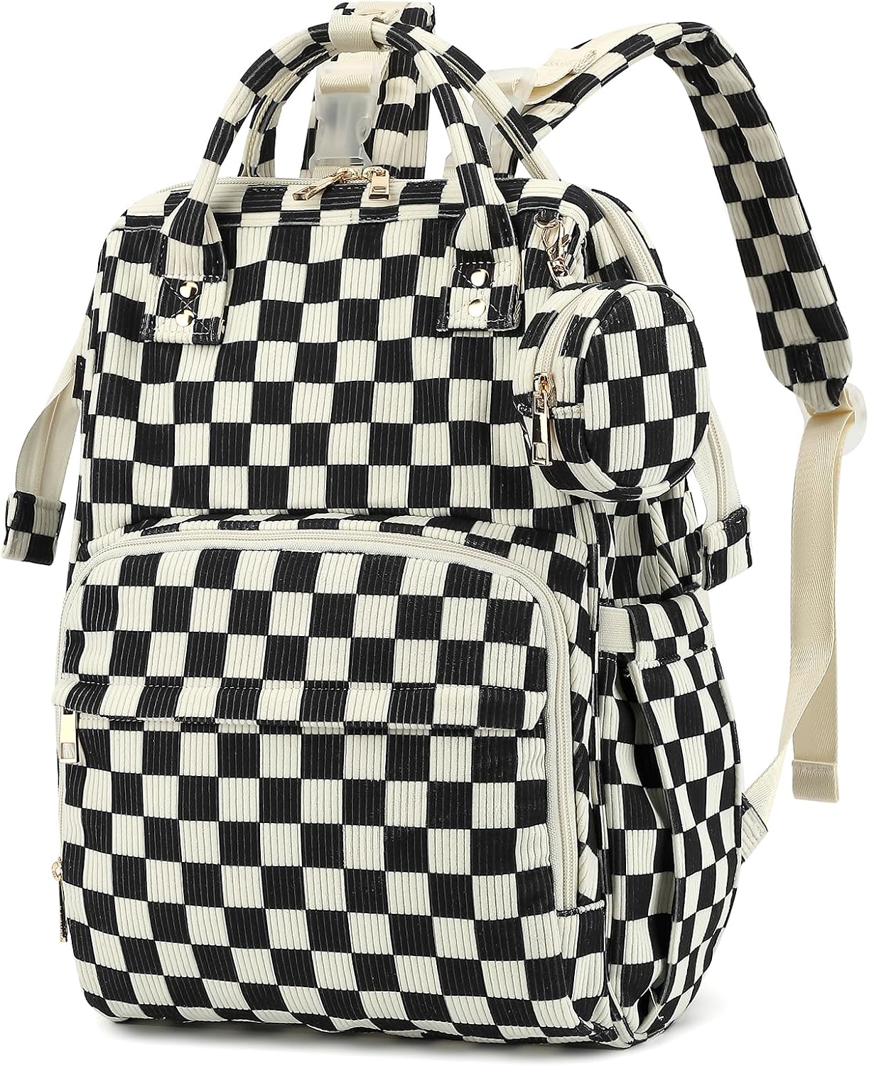 Lrenagao Mochila para pañales de bebé para mamá y papá, bolsa de pa...