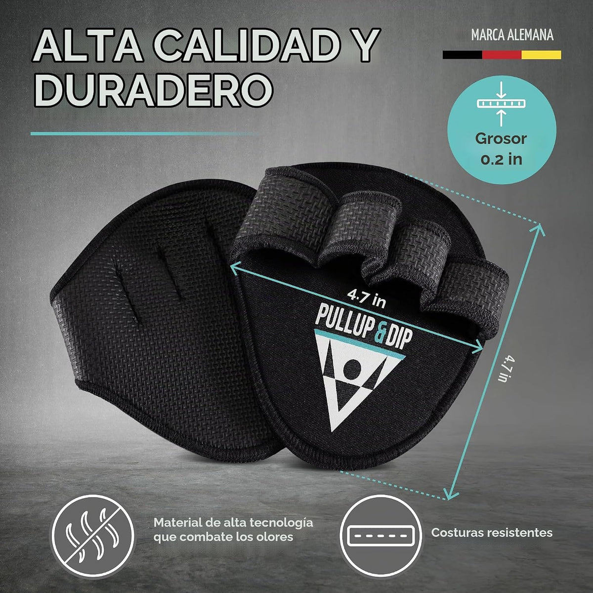 PULLUP &amp; DIP Almohadillas de Agarre de Neopreno Lifting Grips,...