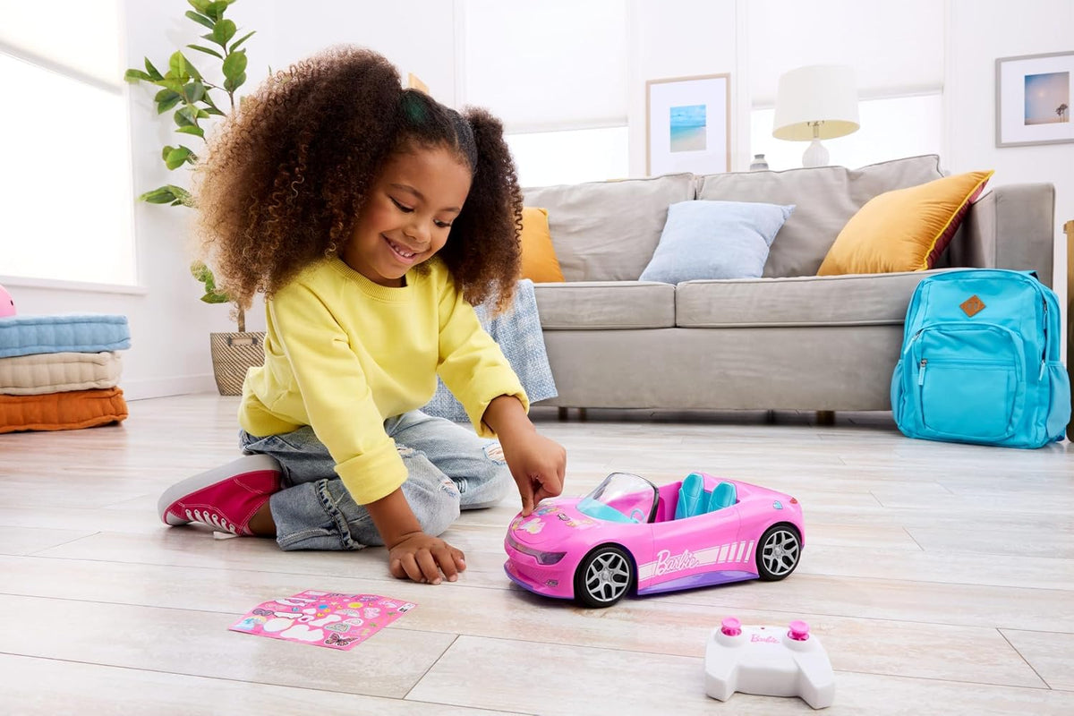 Hot Wheels Barbie RC coche de juguete, control remoto, color rosa |...