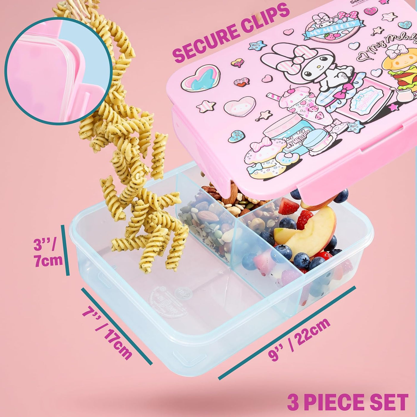 Get Trend My Melody Girls Bolsa de almuerzo, caja Bento y botella d...