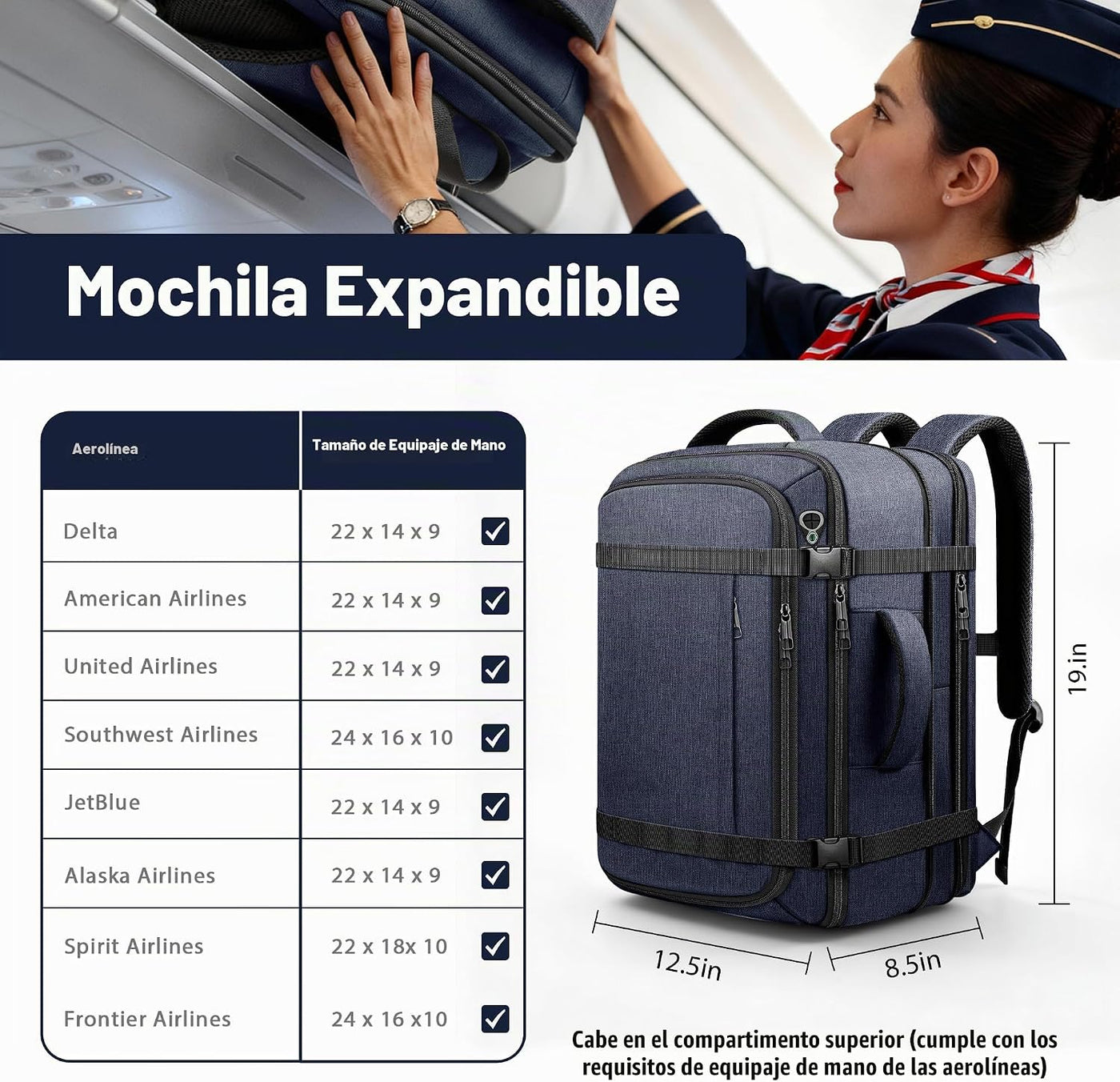 Mochila de viaje con garantía de por vida, mochila de transporte ex...