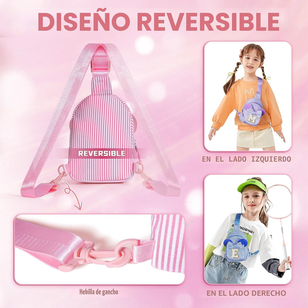 QLOVEA Regalos para niños y niñas, bolso bandolera para niñas, rega...