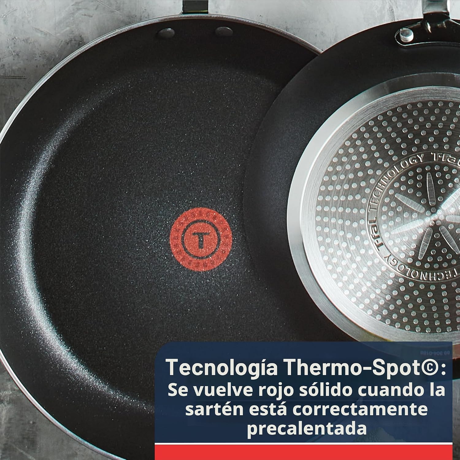 Sartén T Fal, Antiadherente, Negro | Apto para horno hasta 400 F, i...