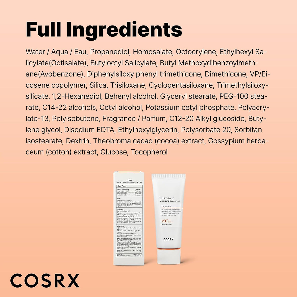 COSRX Paquete de 2 protectores solares de vitamina E, protector sol...