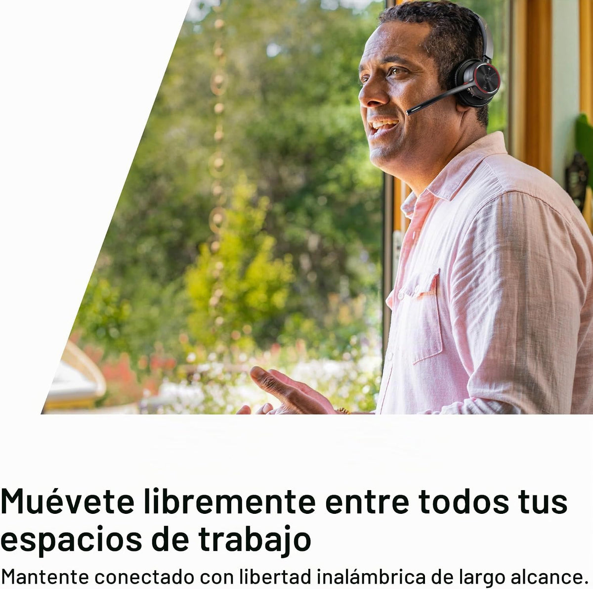 Poly Voyager 4320 UC: Bluetooth, auriculares inalámbricos con micró...
