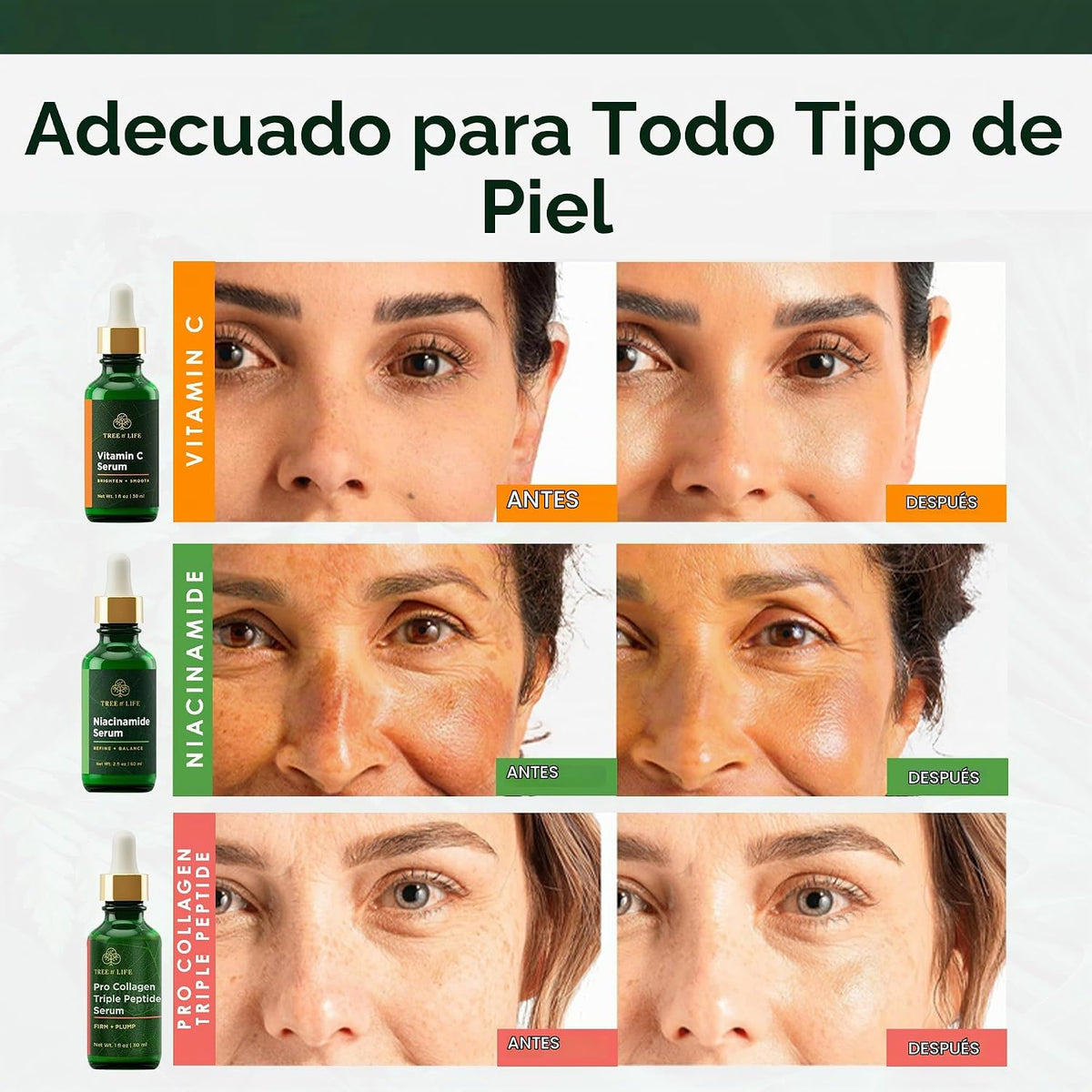 Set de cuidado de la piel con suero facial Tree of Life, suero con...