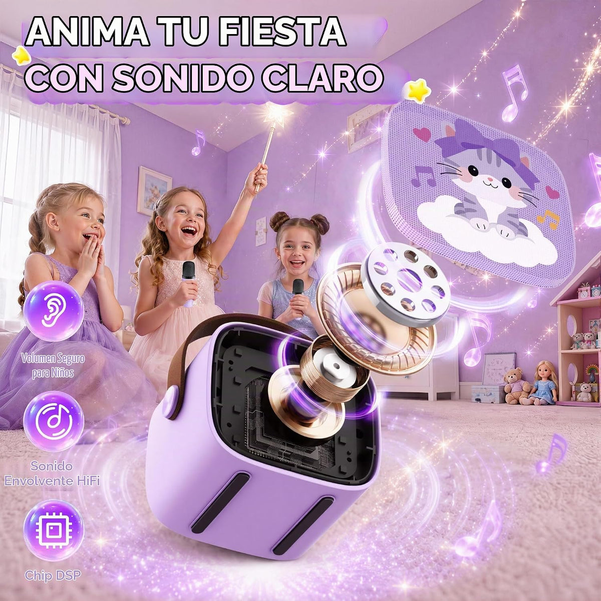 YLL Máquina de karaoke para niños, regalos de cumpleaños para niñas...