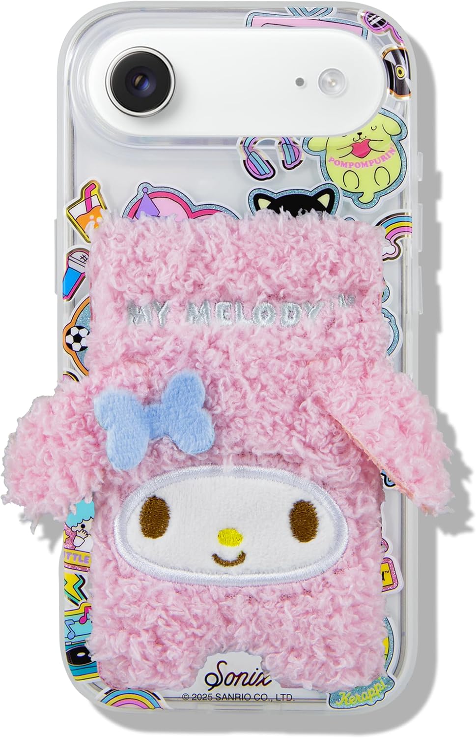 Sonix x Sanrio - Cartera magnética de felpa para teléfono, bonito t...
