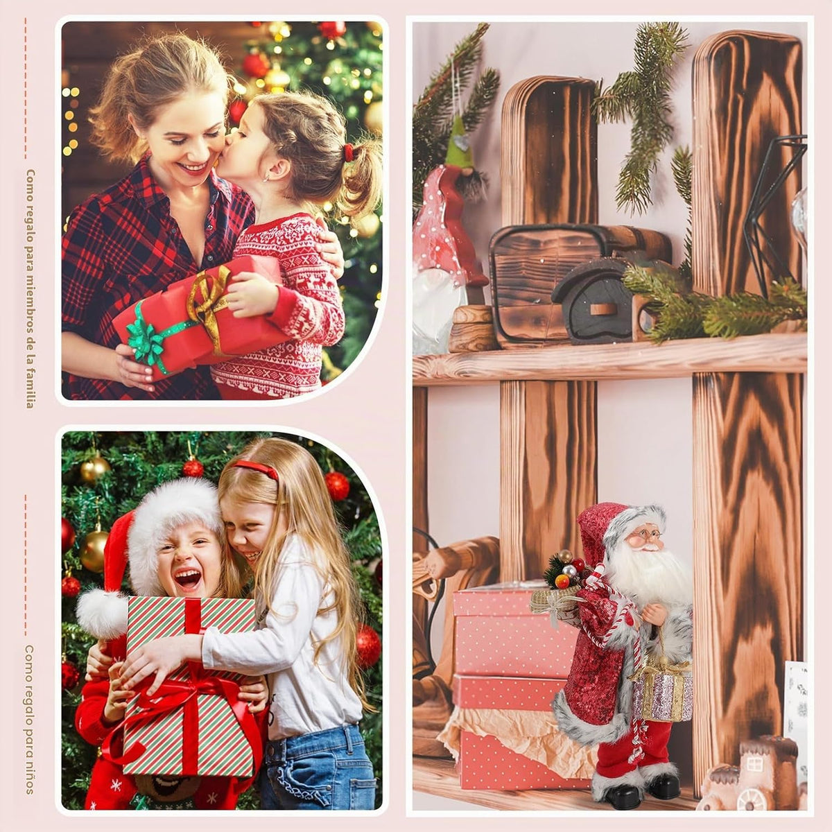 Gfilay Figura animada de Papá Noel de 18 pulgadas con música y movi...