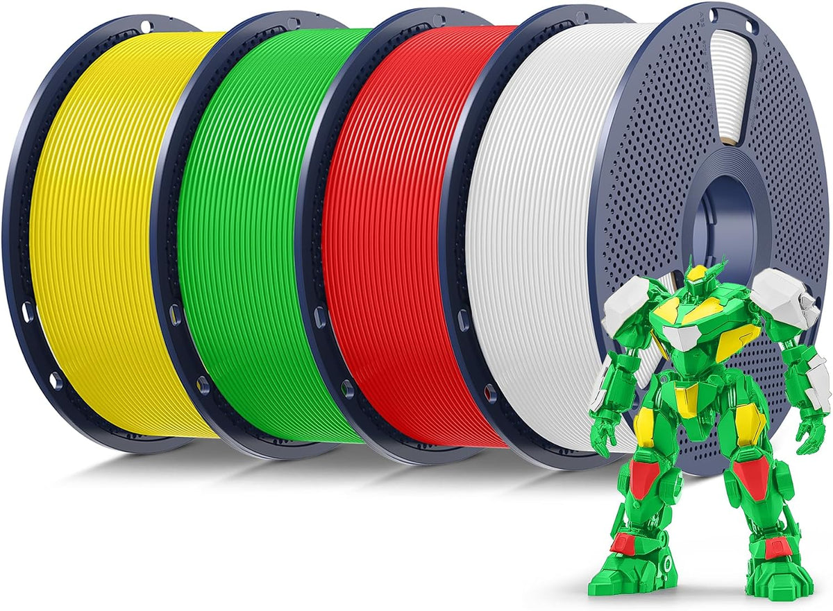 SUNLU Filamento PLA para impresora 3D, multicolor, paquete de 4, 8....