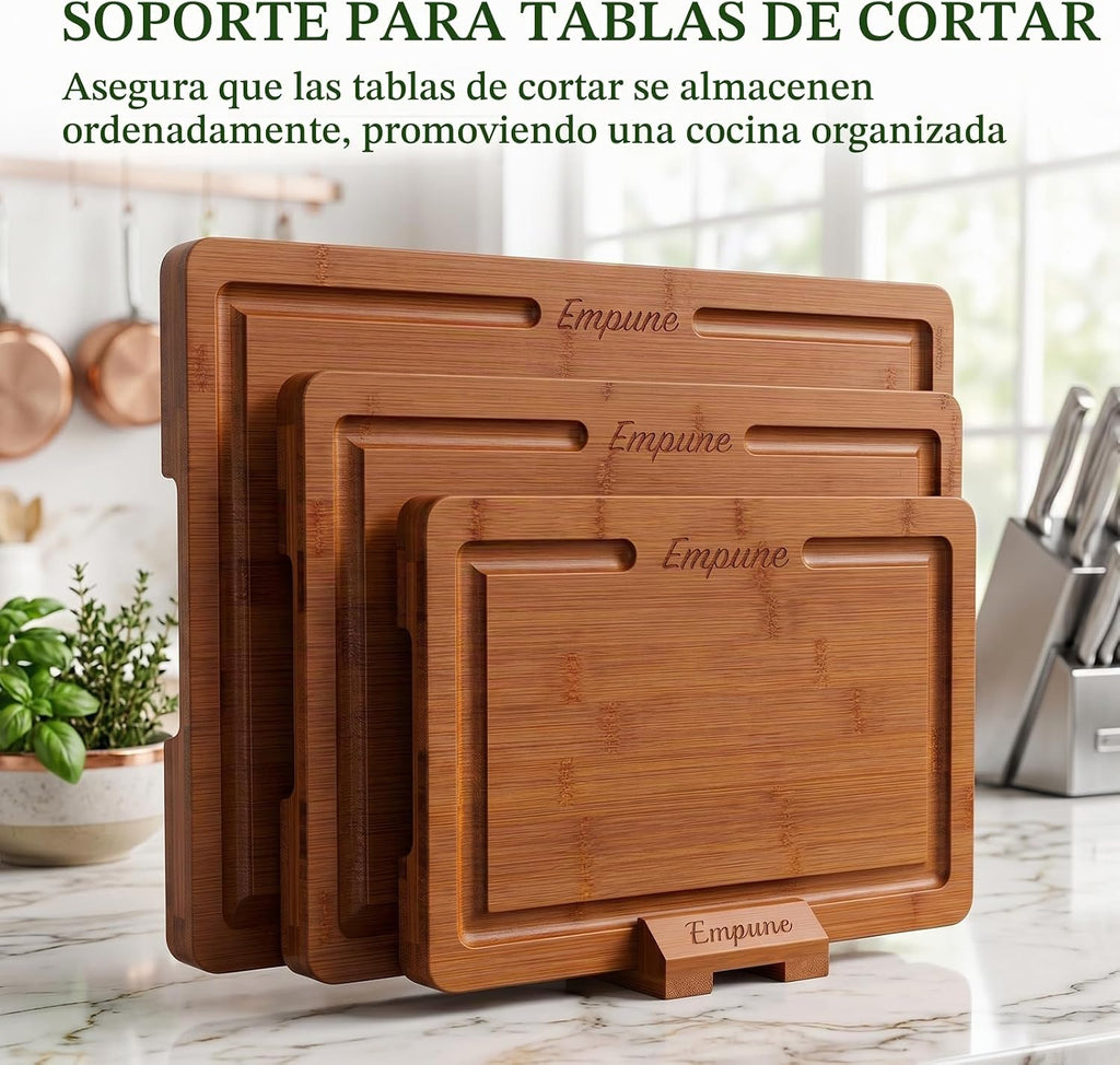 Juego de tablas de cortar de bambú Empune, tablas de cortar de made...