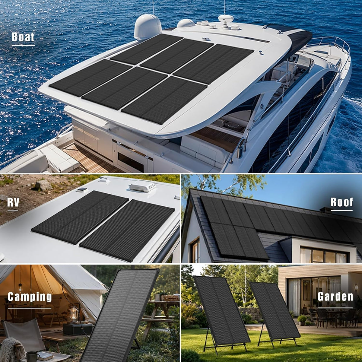 El panel solar de 100 vatios, tipo N del panel solar 18BB 25,6% de...