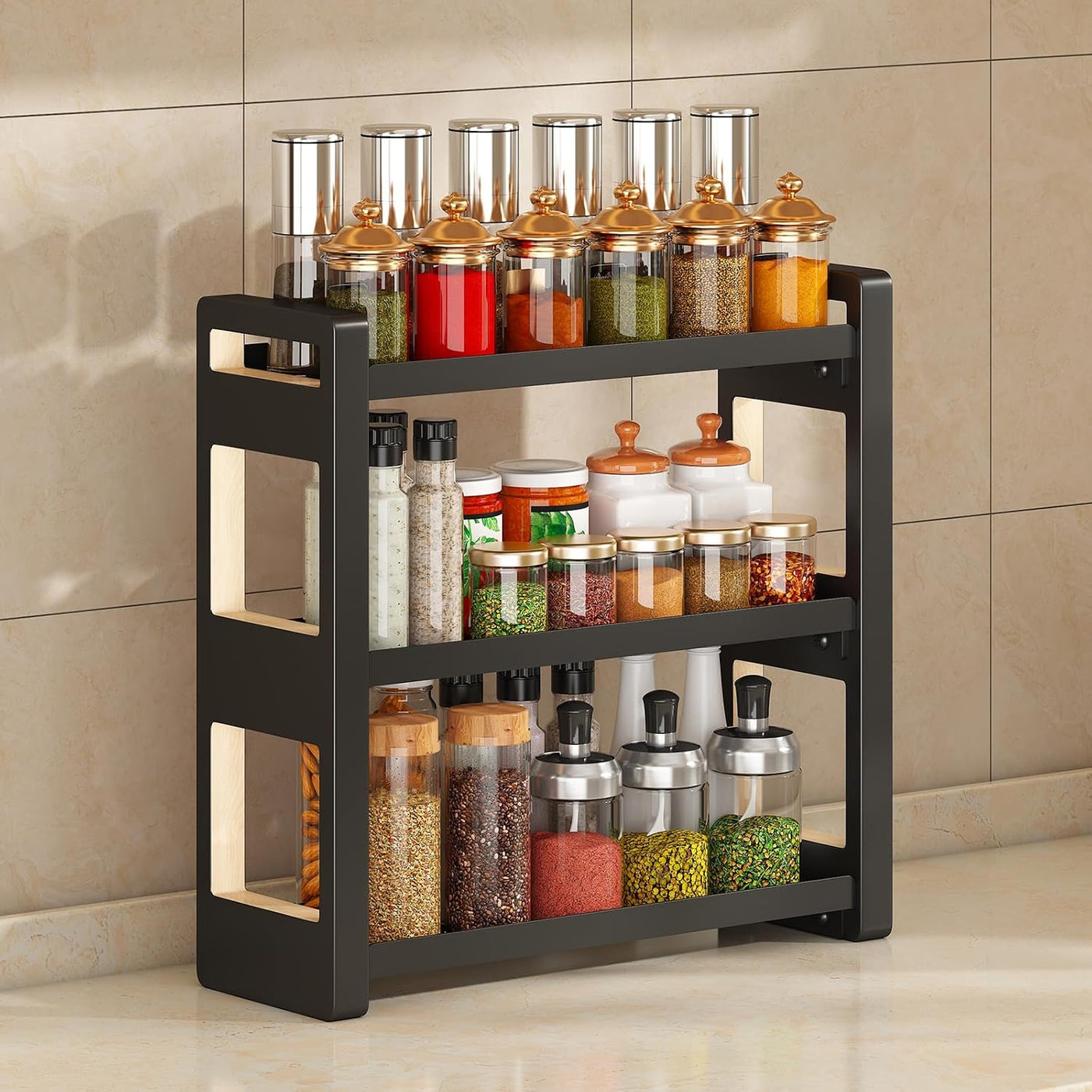 Cozynome Organizador de encimera de baño de 3 niveles, estante de b...