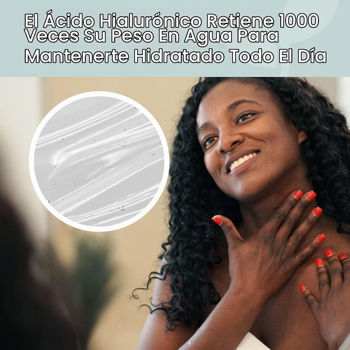 Eva Naturals - Suero facial de ácido hialurónico, antienvejecimient...