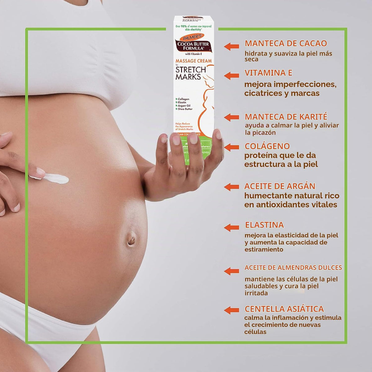 Palmer's Crema de masaje con fórmula de manteca de cacao para e...