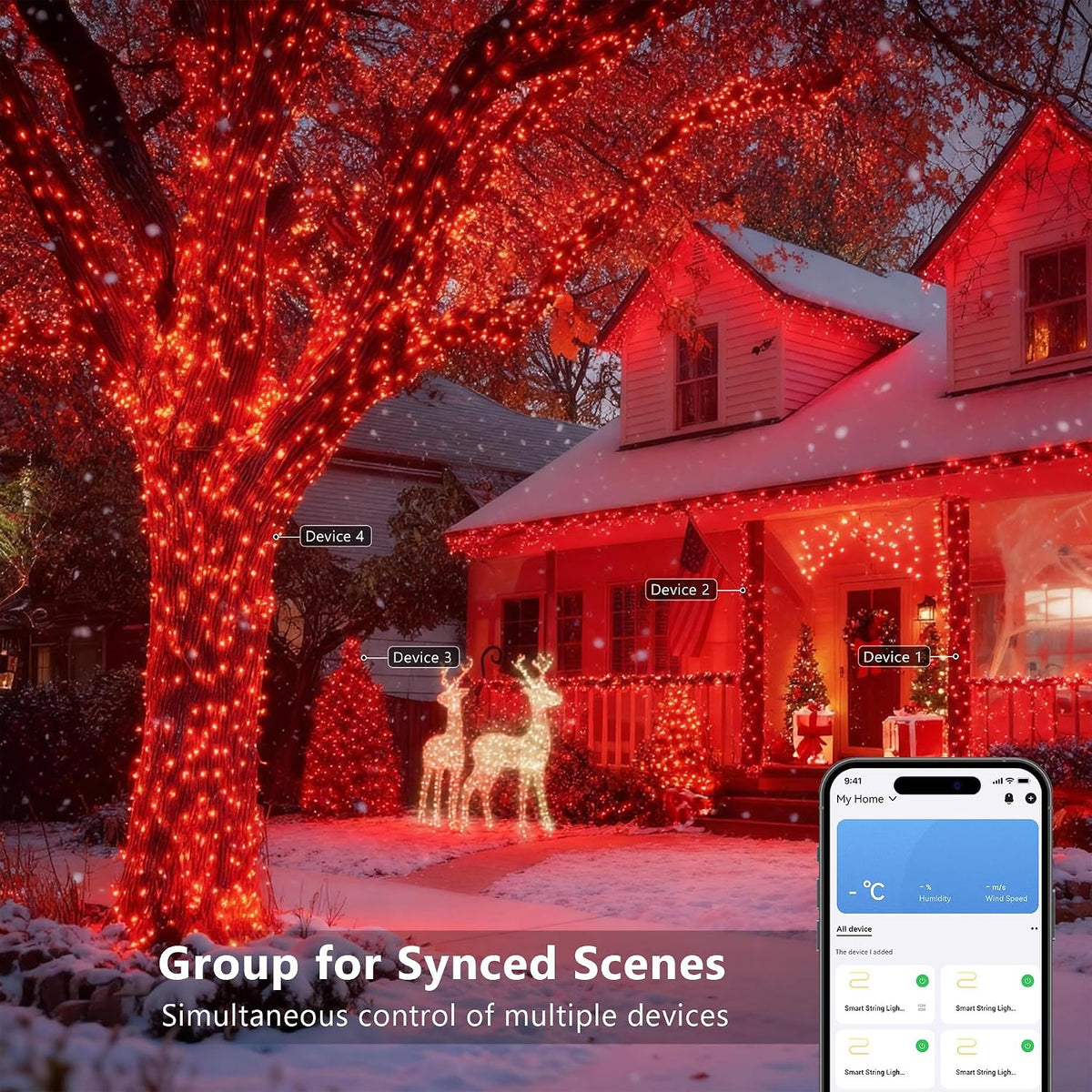 Brizled - Luces de Navidad inteligentes, 66 pies \/ 20 metros, 200...