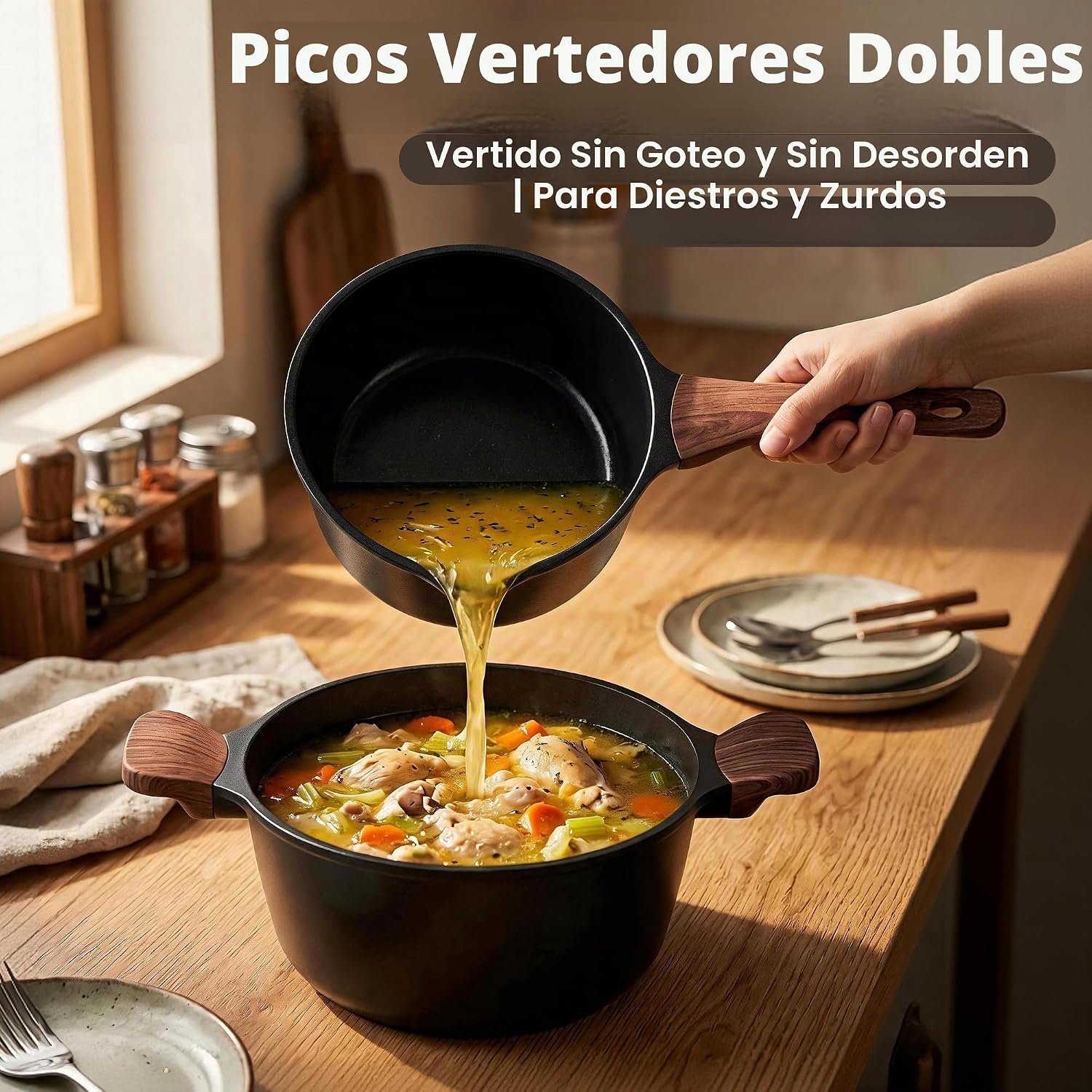 Juego de utensilios de cocina antiadherentes de cerámica de 30 piez...