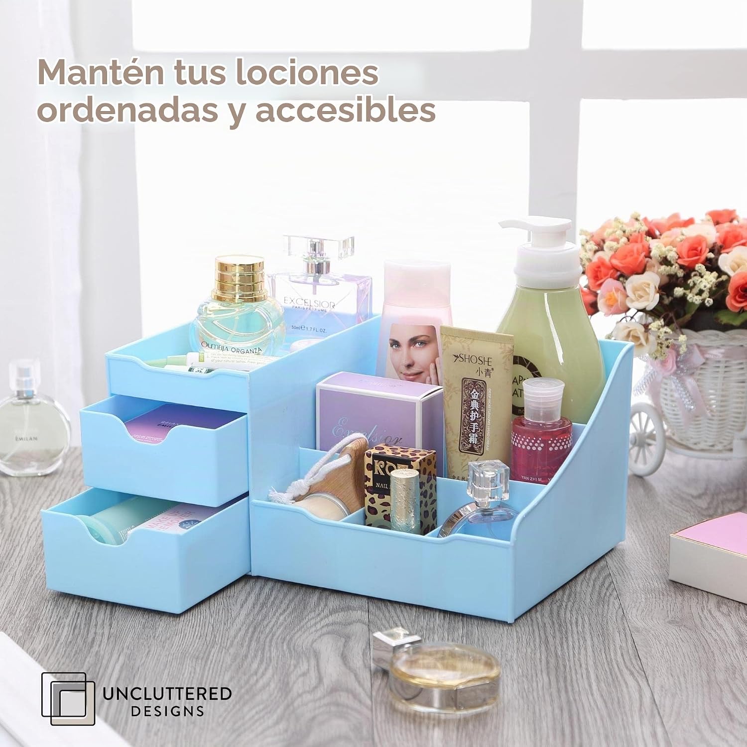 Despejado diseños Maquillaje Organizador con cajones