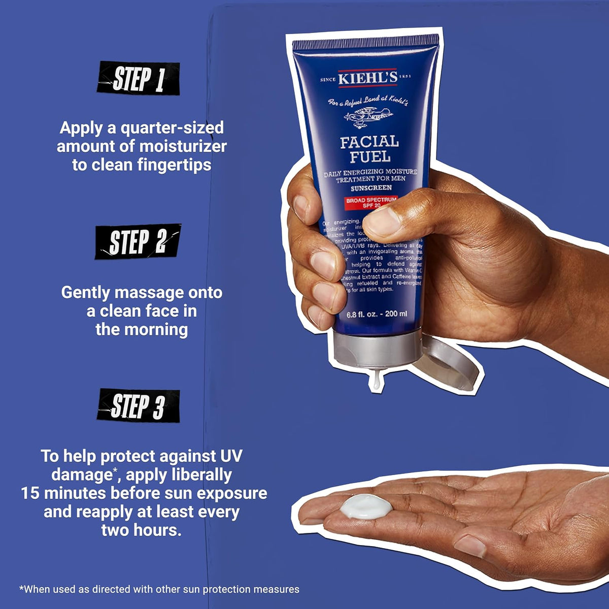 Kiehl's Hidratante Facial Fuel para Hombres con SPF 20, Hidrata...