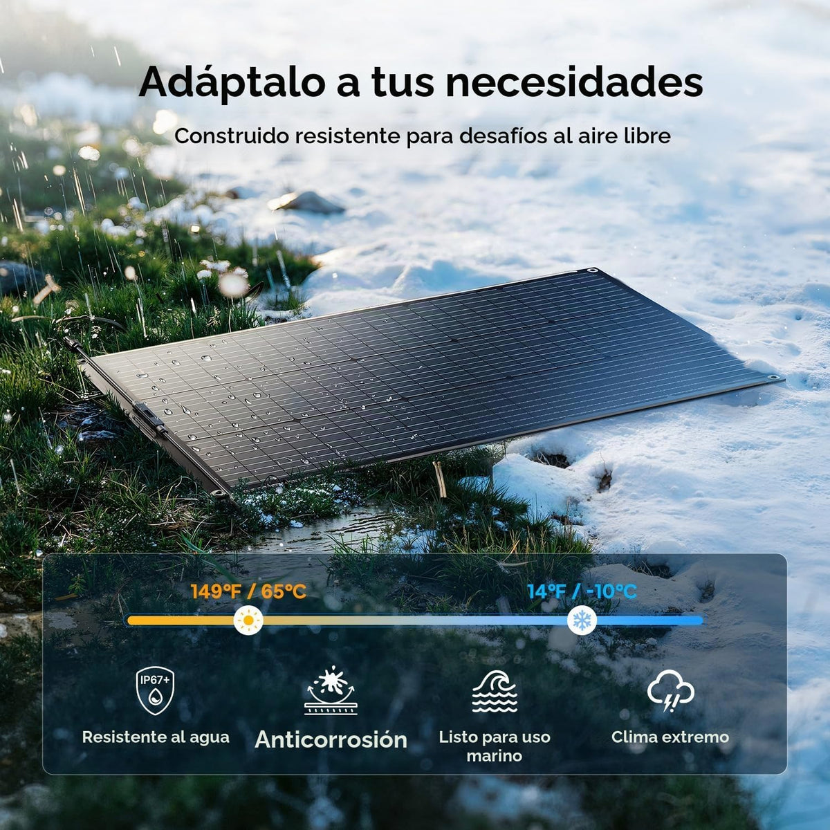 BLUETTI 2 100W paneles solares flexibles 23,4% de alta eficiencia I...