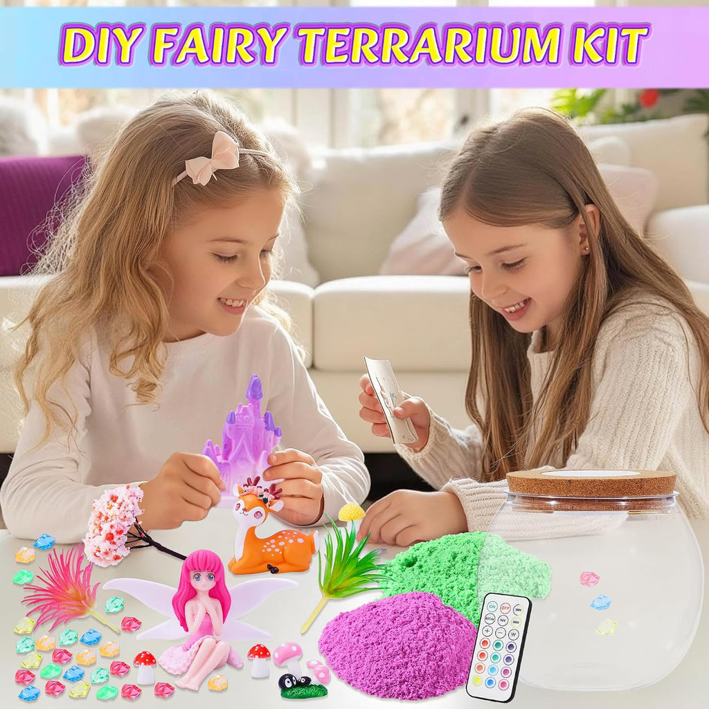 Hannstar Kit de terrario de hadas para niñas – Kit de jardín de had...