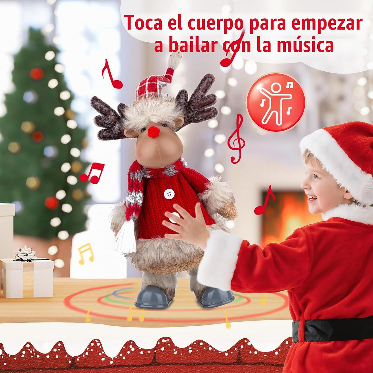 WeDoSoy - Reno Eléctrico con Canto, Baile, Animatrónico Navideño Mu...
