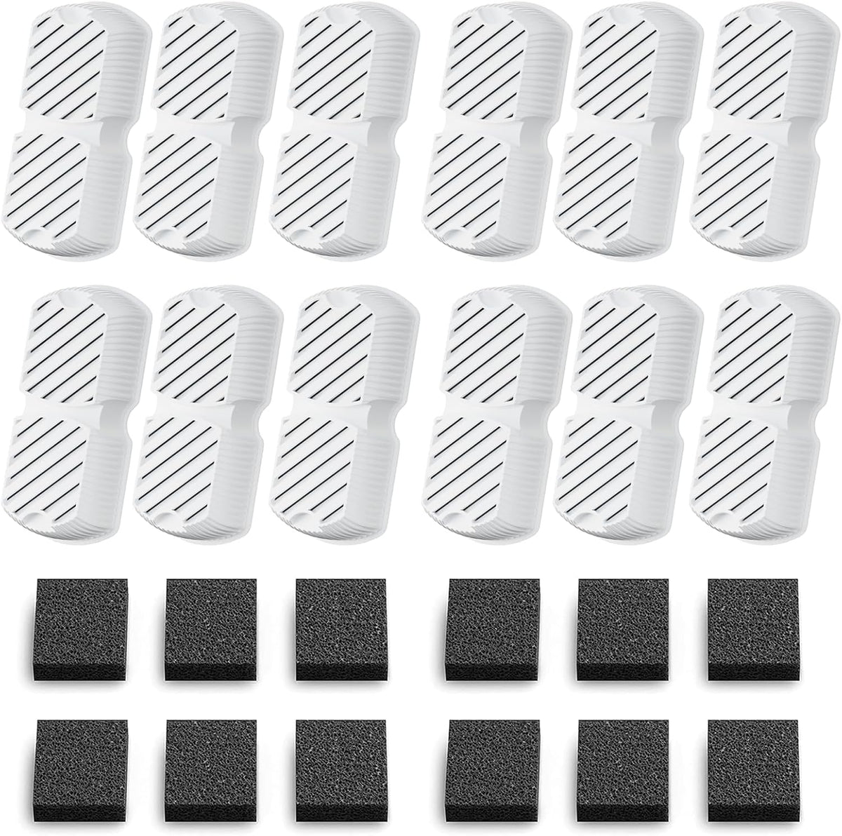 GROOKPET Filtros para fuente de agua para mascotas: 24 filtros de r...
