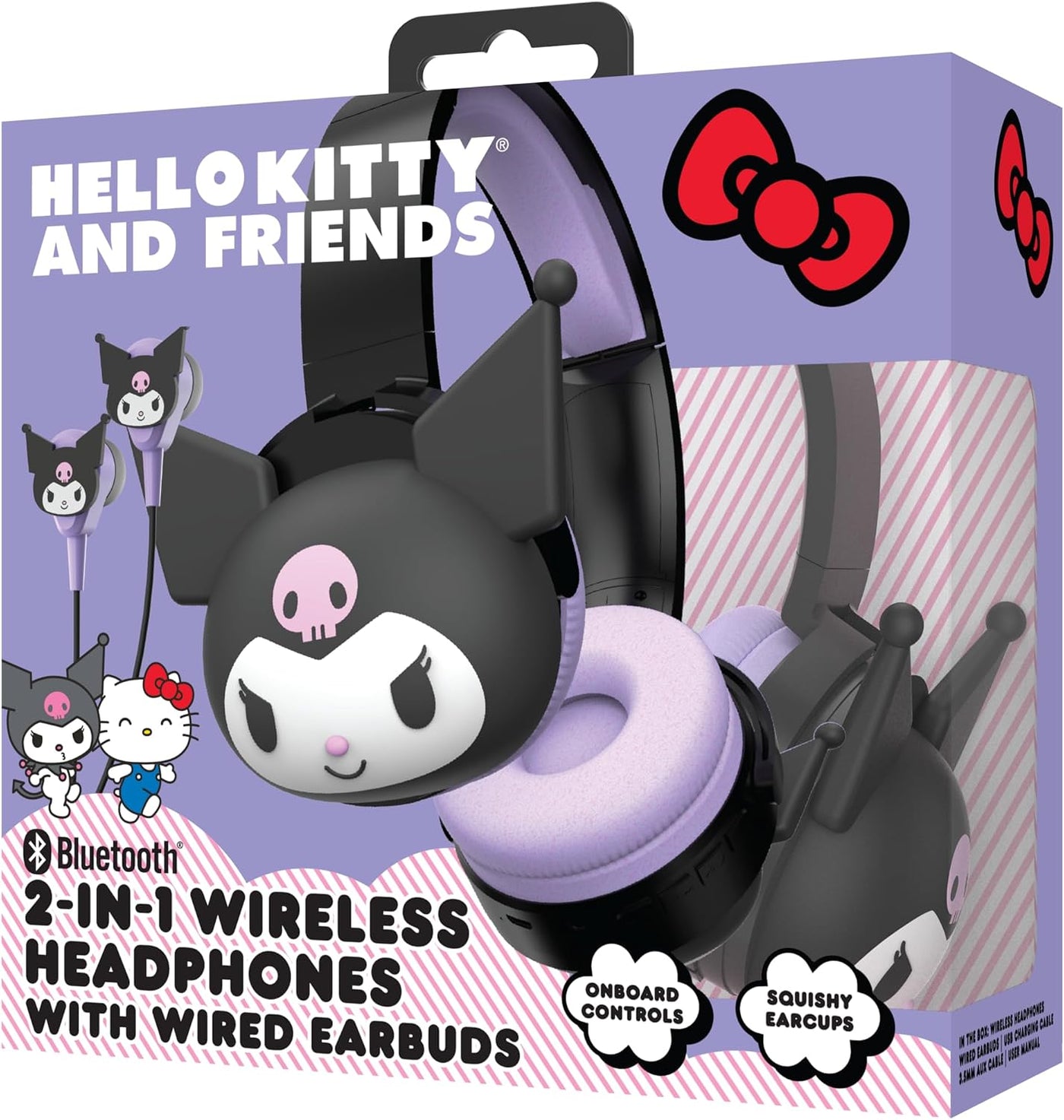 Hello Kitty - Auriculares inalámbricos Bluetooth 2 en 1 con auricul...