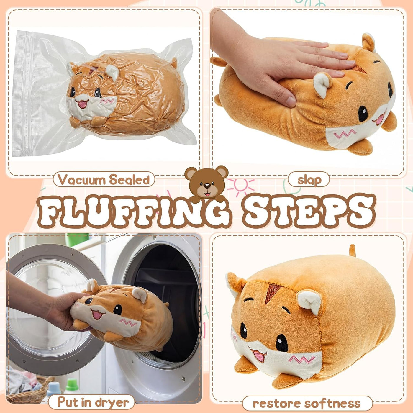Leitee 3 piezas de peluches de animales de peluche a granel de 8 pu...
