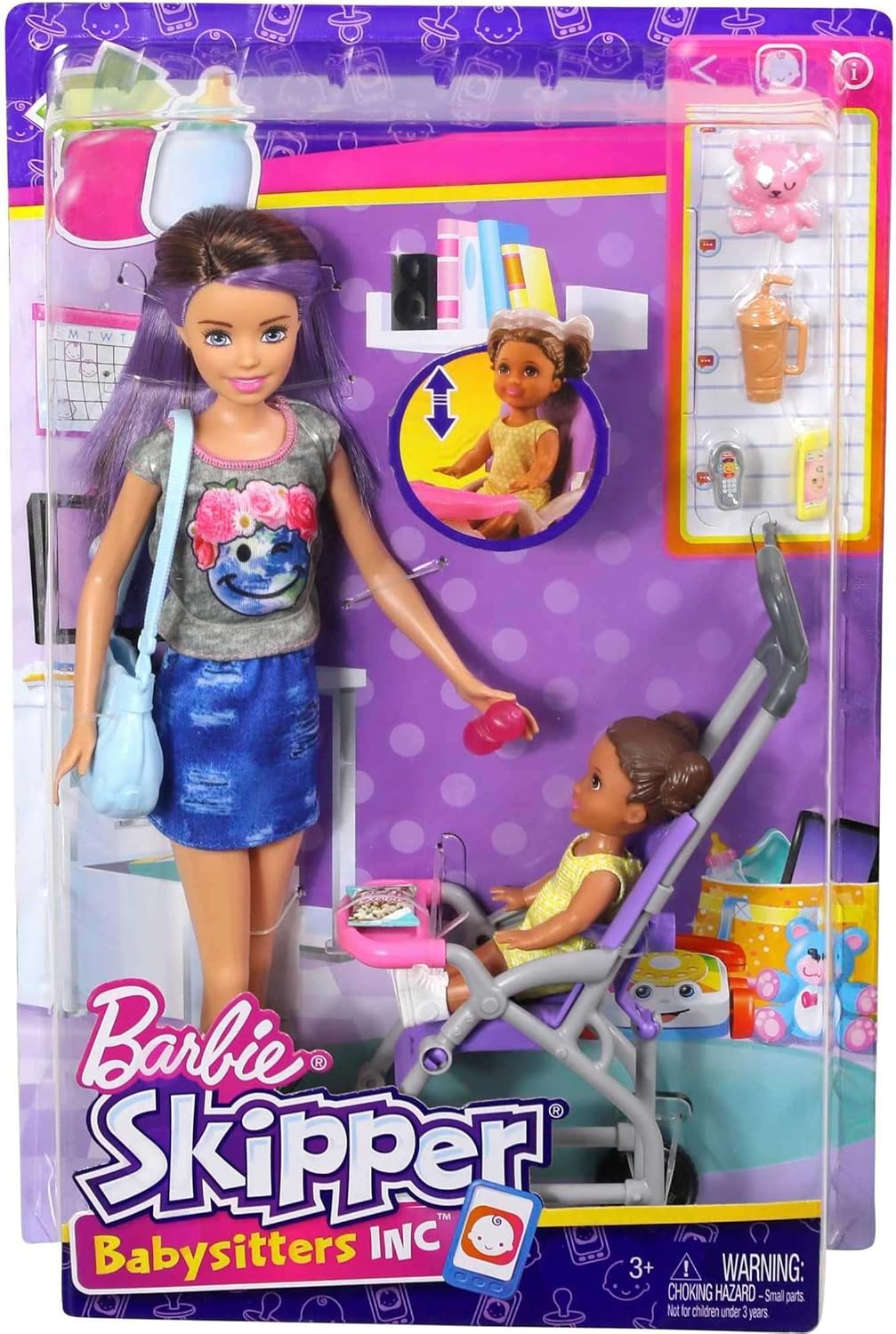 Barbie Skipper Babysitters Inc Juego de 2 muñecas y accesorios con...