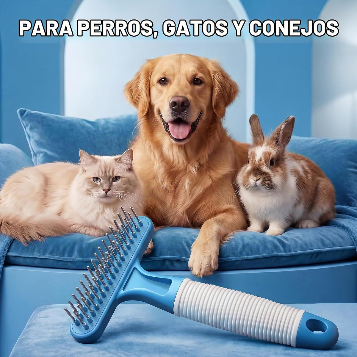POODLIE Poodle - Rastrillo de aseo para perros | Herramienta de des...