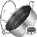 LOLYKITCH Sartén de sauté de acero inoxidable antiadherente de tres...