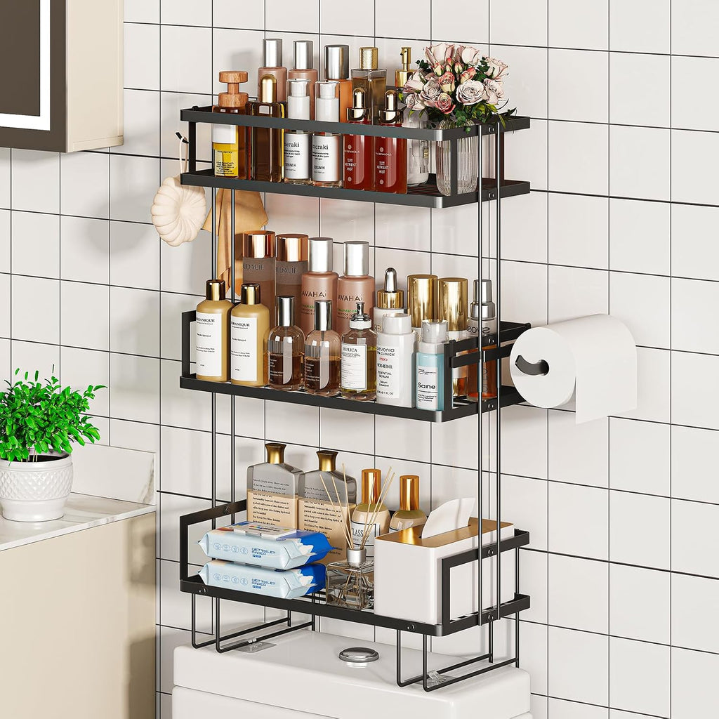Godboat Organizadores y almacenamiento de baño, estantes de pared d...