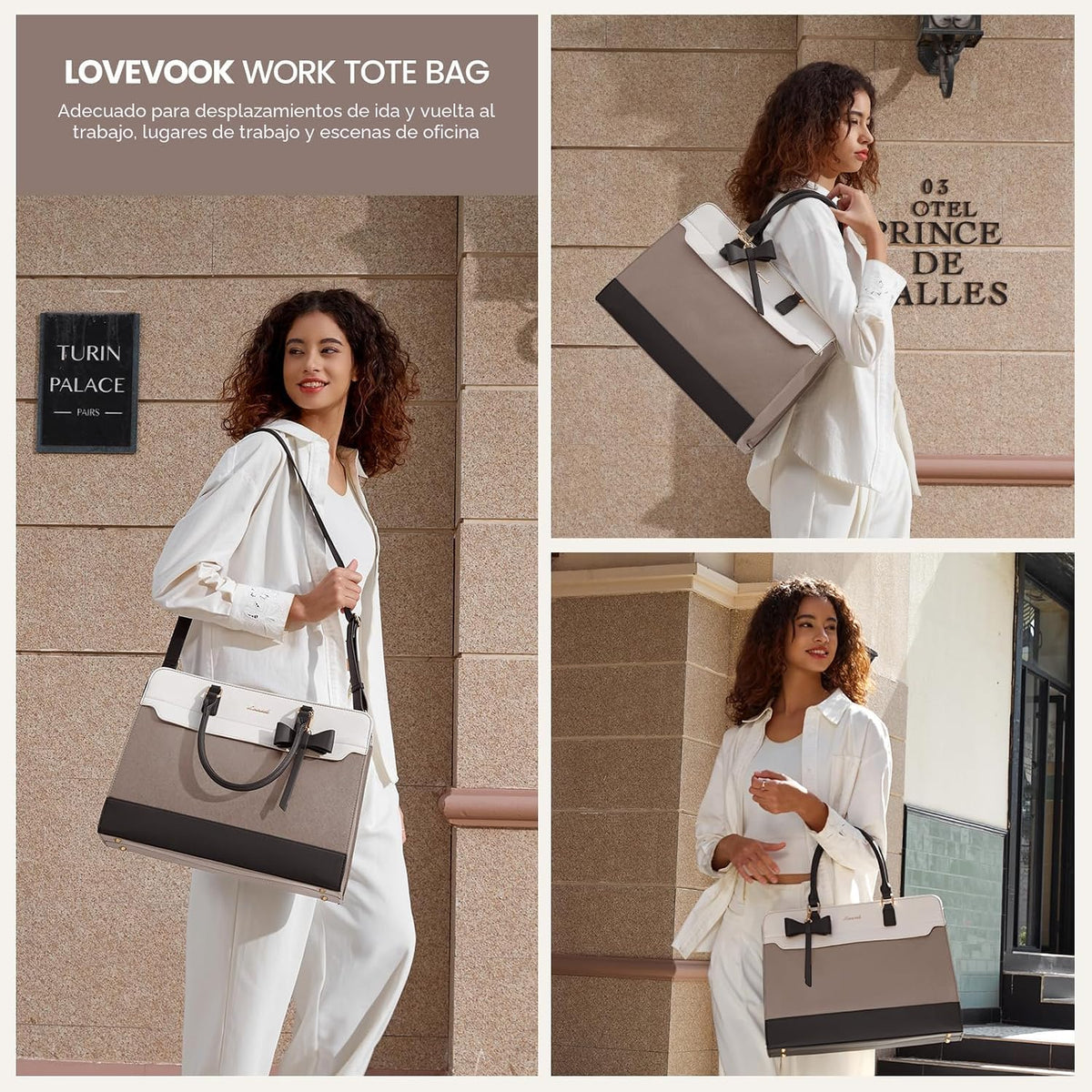 LOVEVOOK Bolsa Tote para Laptop para Mujeres, Bolsa de Trabajo de C...