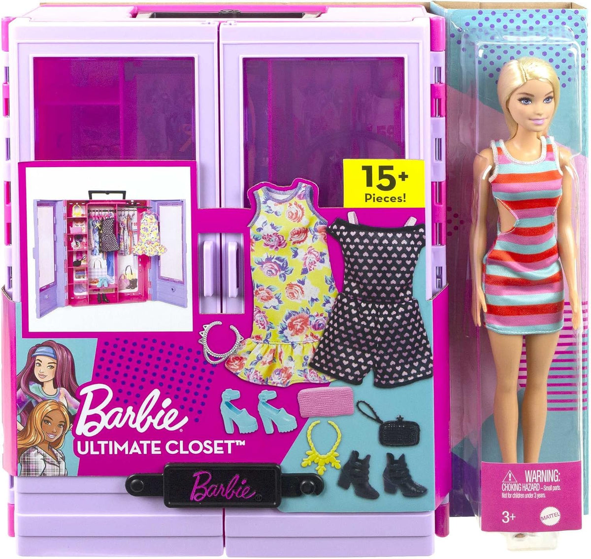 Barbie Fashionistas Ultimate Closet - Juego de moda portátil | Muñe...
