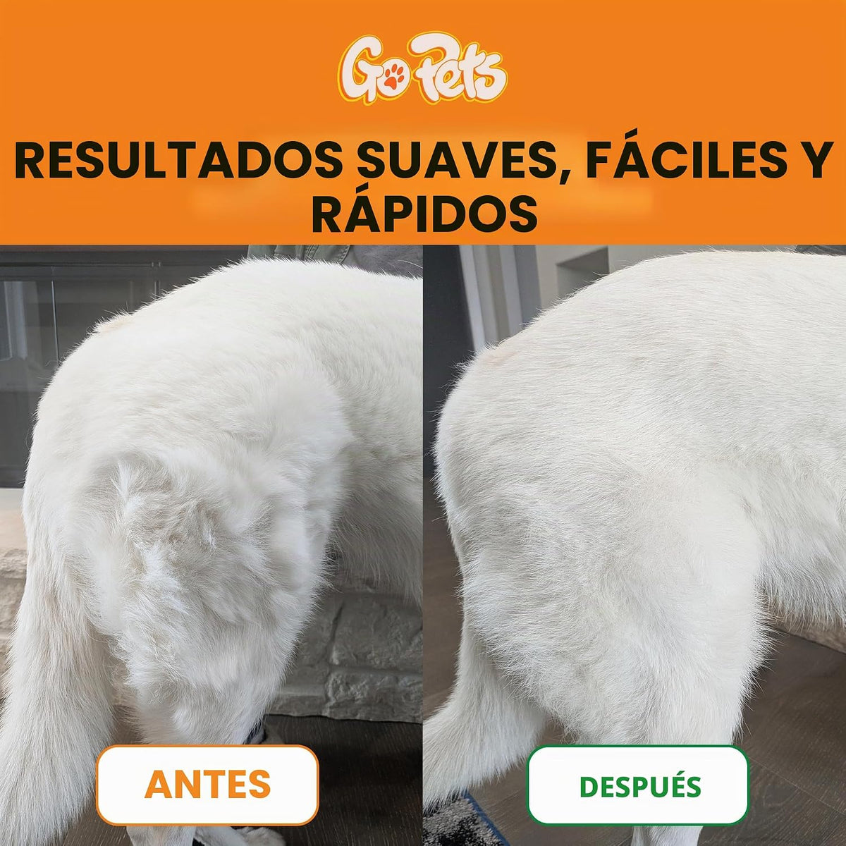 GoPets Cepillo autolimpiante para perros y gatos, peine para quitar...