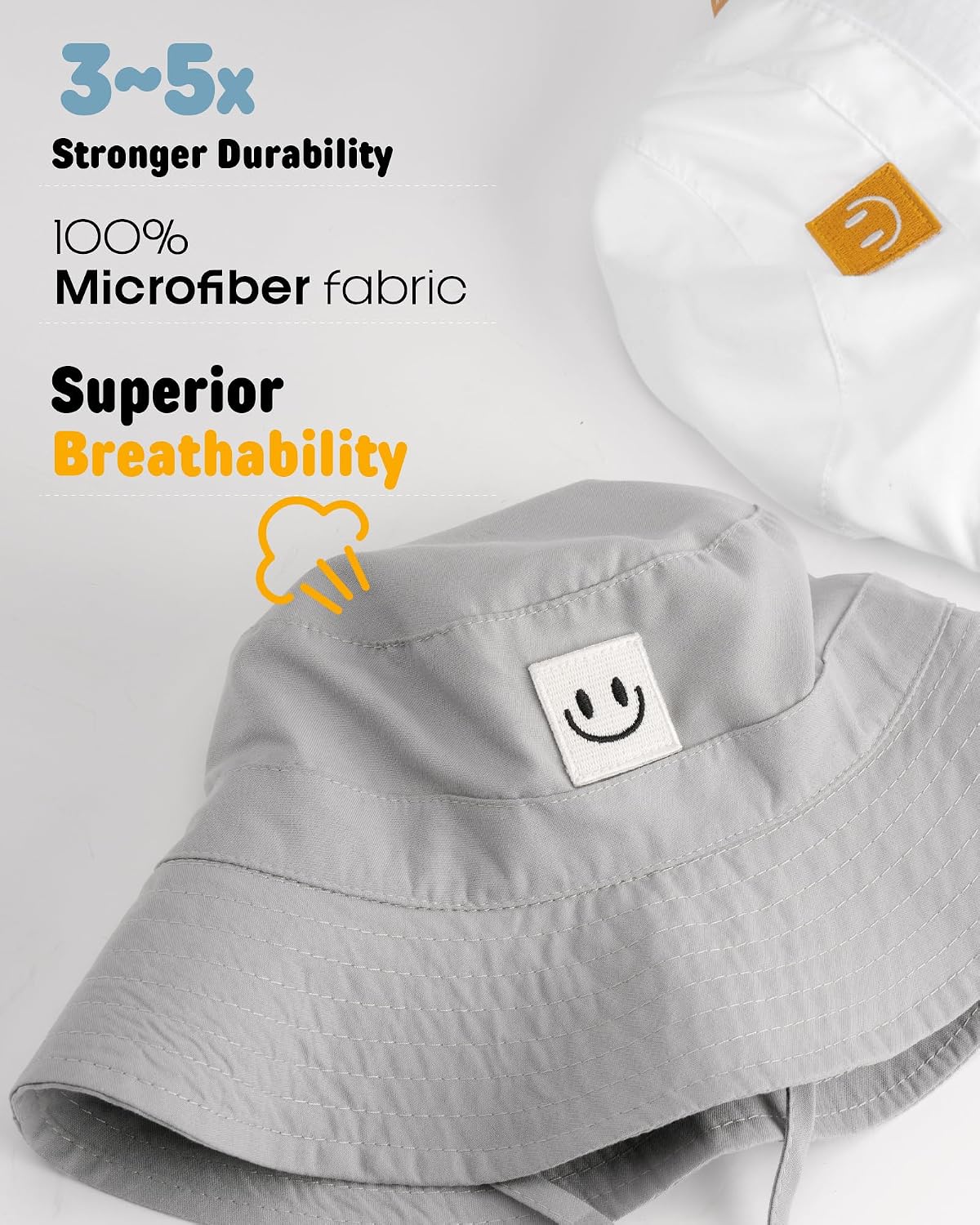 FURTALK Sombrero de sol para bebé, sombrero de pescador para niños...