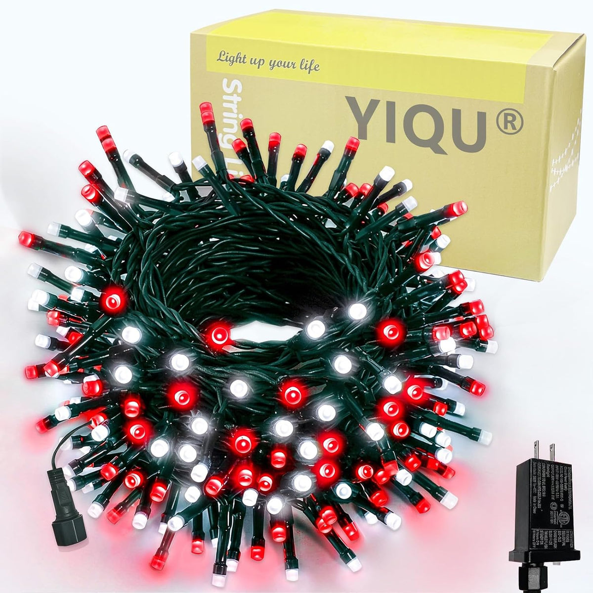 La secuencia de la Navidad blanca roja extensible de los 75.8FT 200...