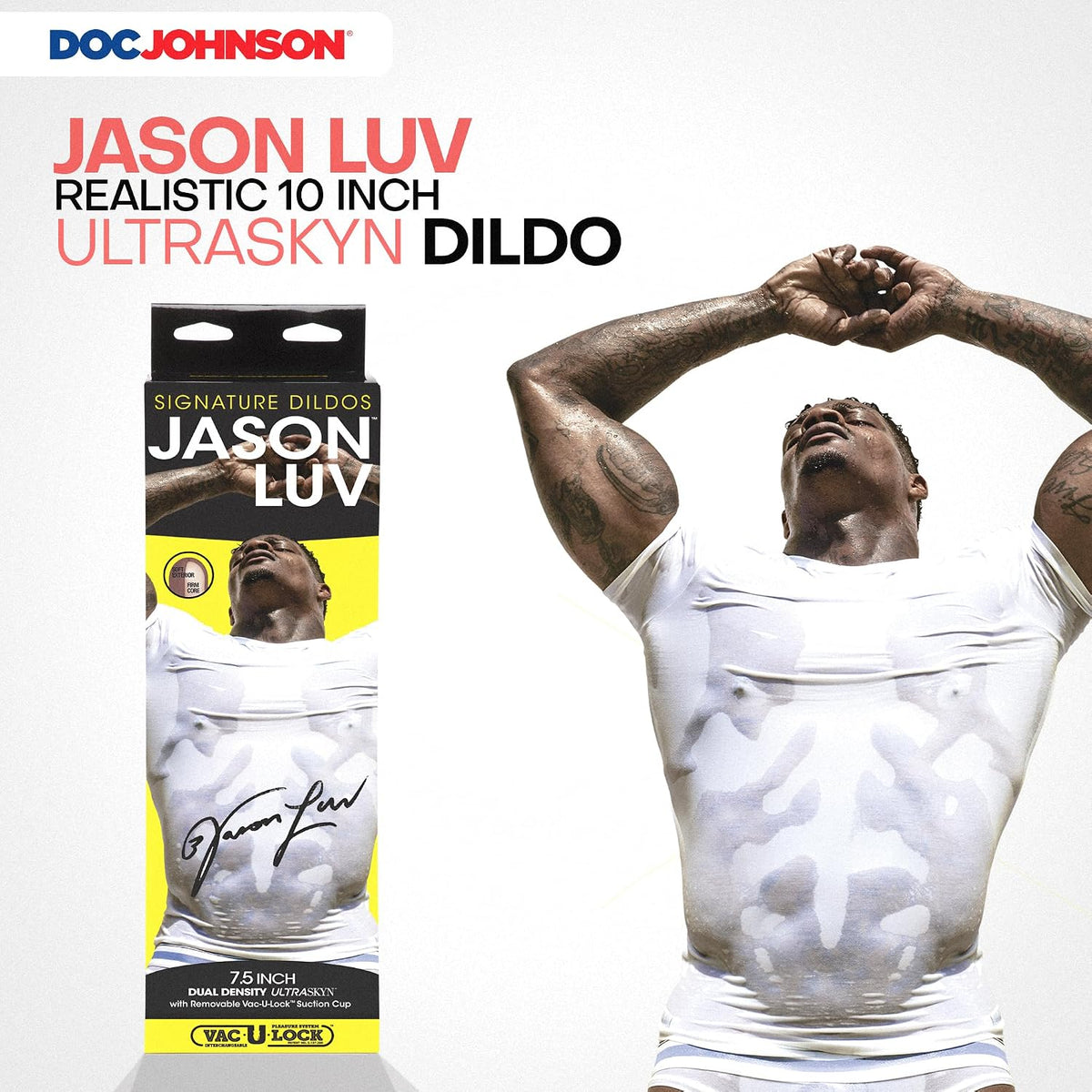Doc Johnson Serie Signature - Jason Luv - Consolador realista de 10...