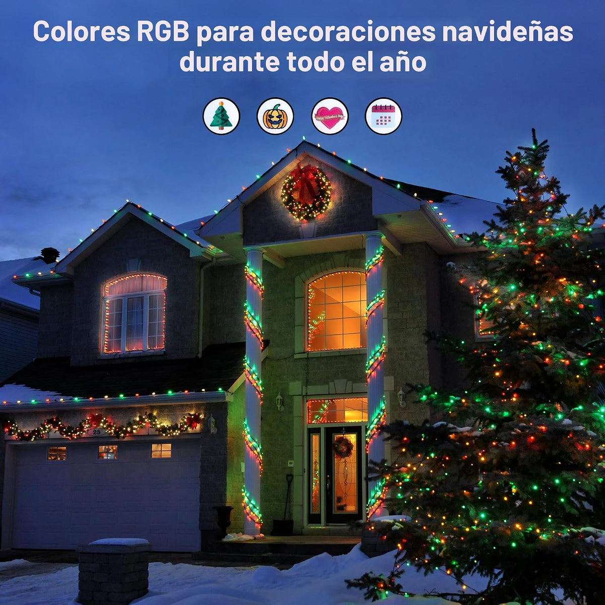 Brizled Naranja Púrpura Luz de Halloween Interior, Cambio de Color,...