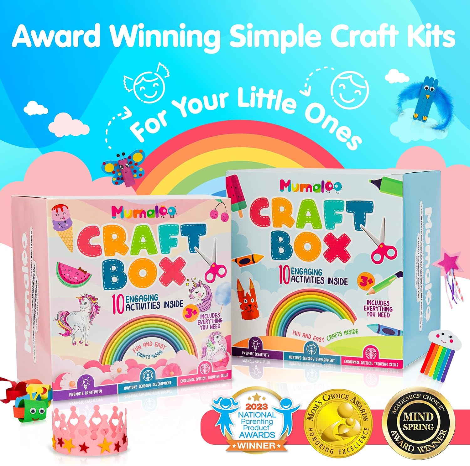 Kit de manualidades para niños Mumaloo \u2013 10 proyectos de arte...