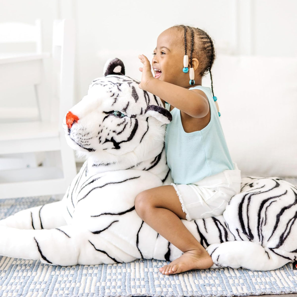 Tigre de peluche Melissa &amp; Doug gigante (más de 5 pies de largo...