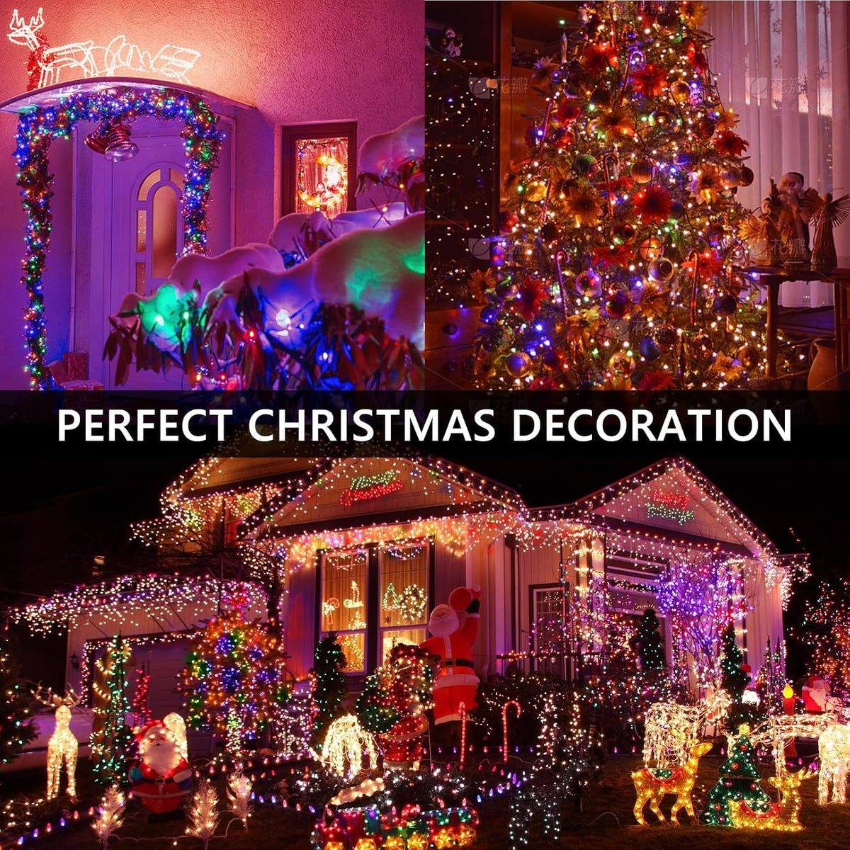 BHCLIGHT Luces navideñas en racimo 2000LED de 100 pies con control...
