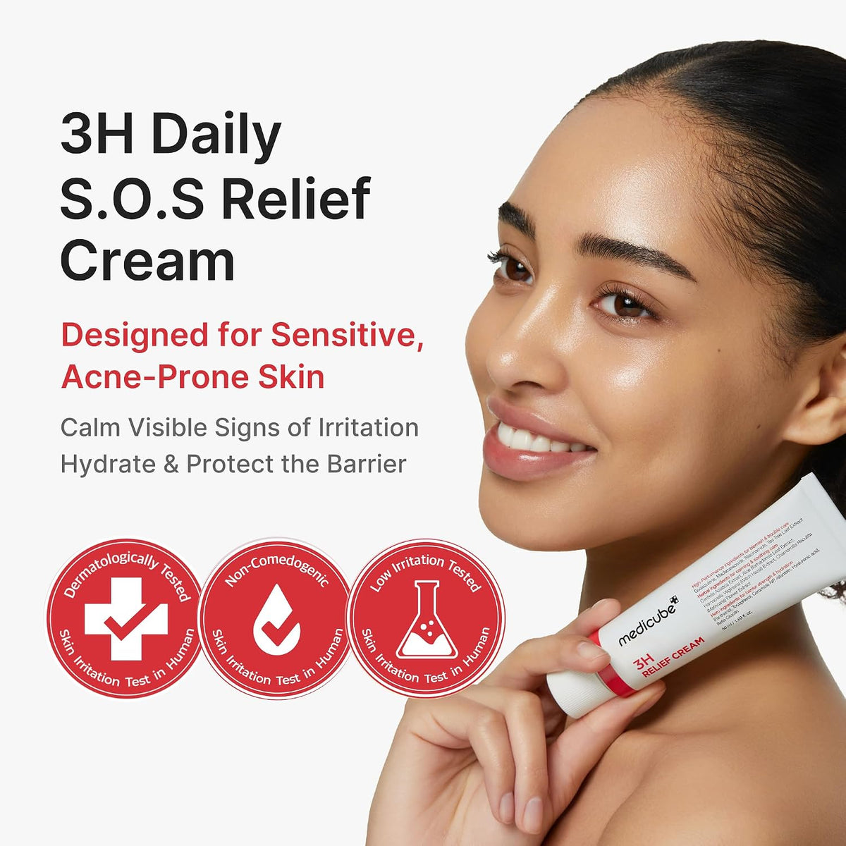 medicube Crema de alivio diario 3H para todo tipo de piel y cuidado...