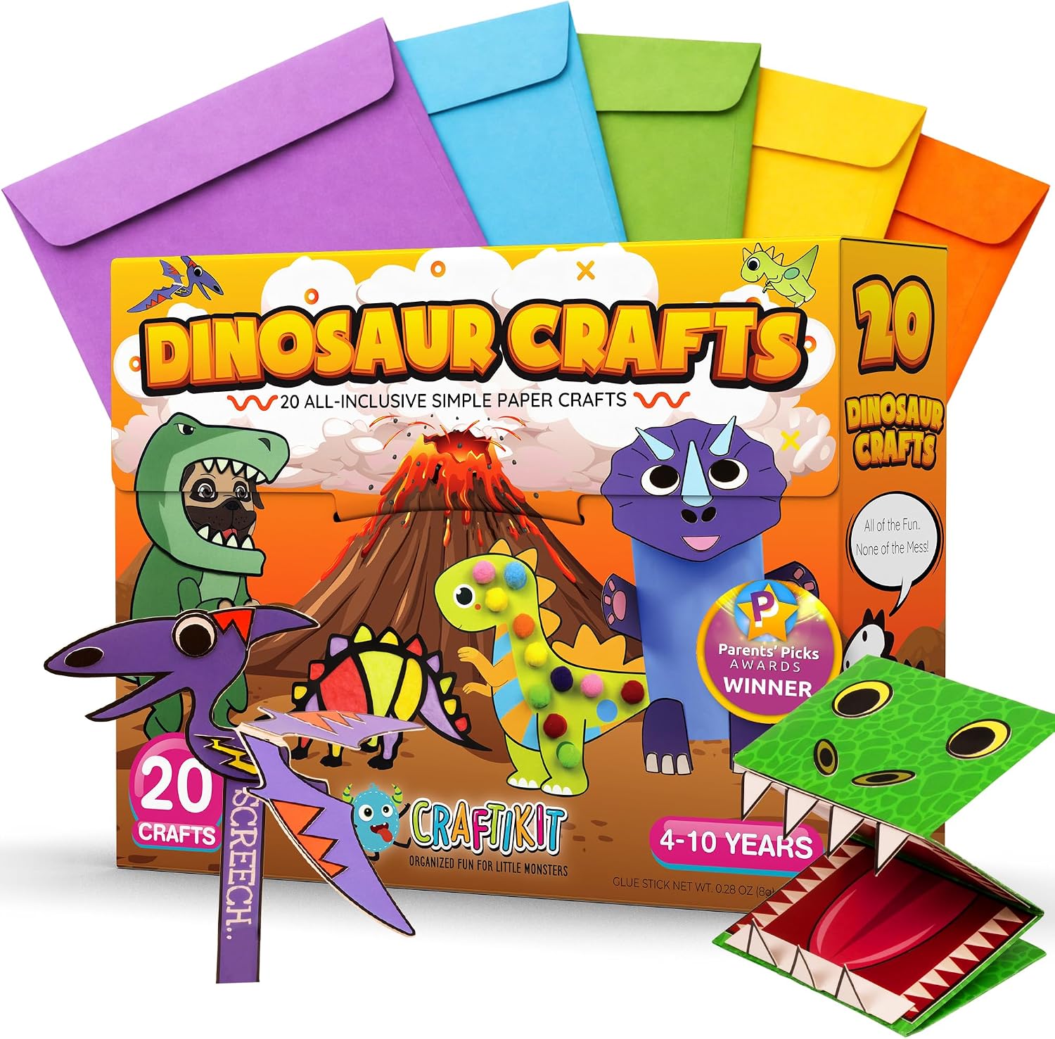 Craftikit® 20 manualidades de dinosaurios galardonadas para niños -...